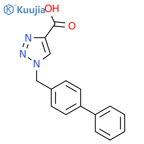 1-([1,1'-Biphenyl]-4-ylmethyl)-1H-1,2,3-triazole-4-carboxylic acid structure