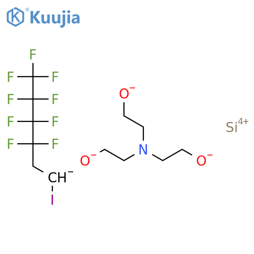 silicon(4+) 2,2',2''-nitrilotriethanolate 3,3,4,4,5,5,6,6,6-nonafluoro-1-iodohexan-1-ide structure