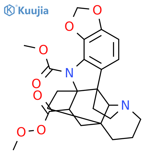 6H,14aH-3a,5a-Ethano-1H-[1,3]dioxolo[4,5-a]indolizino[1,8-fg]carbazole-5,6-dicarboxylicacid, 2,3,4,5,12,13-hexahydro-5-hydroxy-, 5,6-dimethyl ester,(3aR,5S,5aS,11bR,14aS)- structure