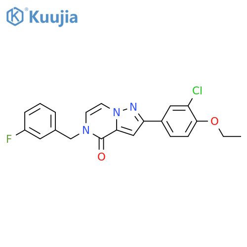 2-(3-chloro-4-ethoxyphenyl)-5-[(3-fluorophenyl)methyl]-4H,5H-pyrazolo[1,5-a]pyrazin-4-one structure