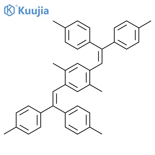 Benzene, 1,4-bis[2,2-bis(4-methylphenyl)ethenyl]-2,5-dimethyl- structure