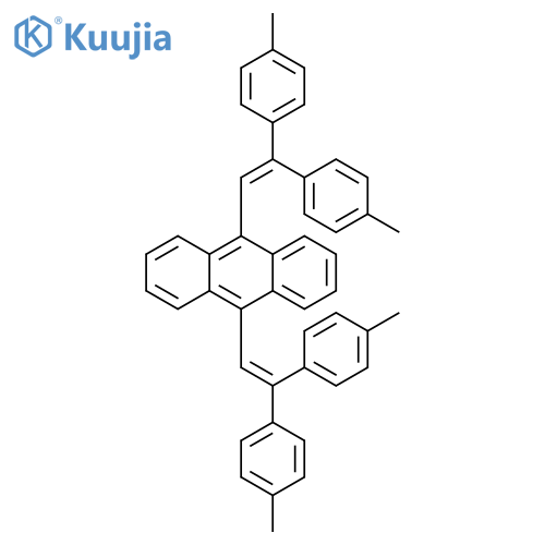 Anthracene, 9,10-bis[2,2-bis(4-methylphenyl)ethenyl]- structure
