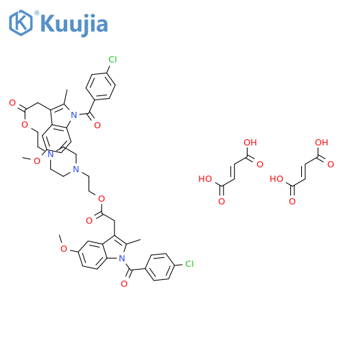 1H-Indole-3-aceticacid, 1-(4-chlorobenzoyl)-5-methoxy-2-methyl-,1,4-piperazinediyldi-2,1-ethanediyl ester, (2Z)-2-butenedioate (1:2) (9CI) structure