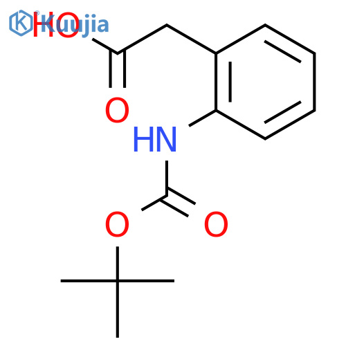 2-(2-{[(tert-butoxy)carbonyl]amino}phenyl)acetic acid structure