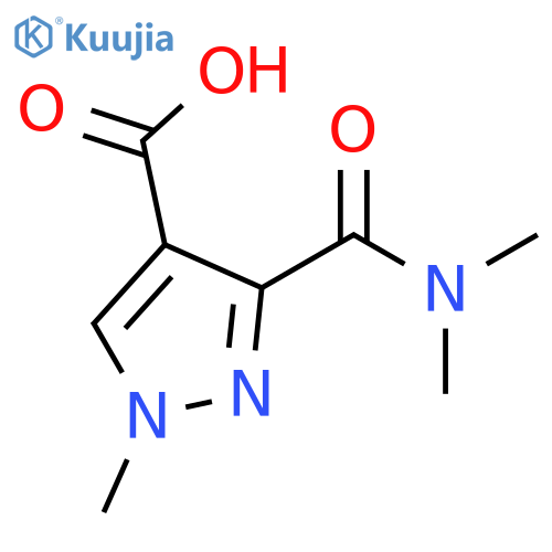 3-(dimethylcarbamoyl)-1-methyl-1H-pyrazole-4-carboxylic acid structure