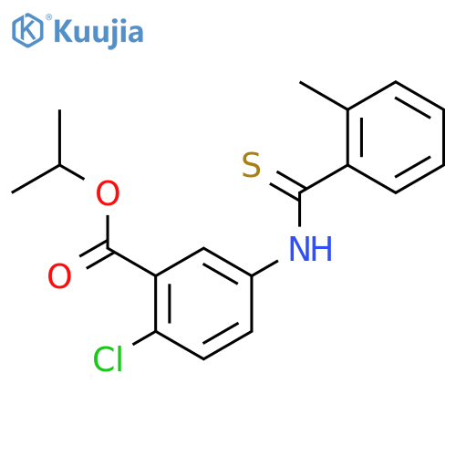 1-methylethyl 2-chloro-5-{[(2-methylphenyl)carbonothioyl]amino}benzoate structure