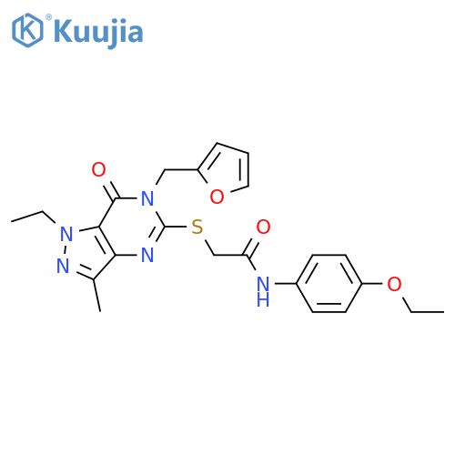 N-(4-ethoxyphenyl)-2-({1-ethyl-6-[(furan-2-yl)methyl]-3-methyl-7-oxo-1H,6H,7H-pyrazolo[4,3-d]pyrimidin-5-yl}sulfanyl)acetamide structure