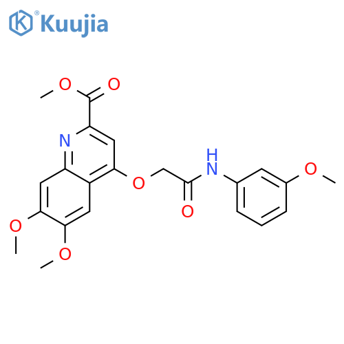 methyl 6,7-dimethoxy-4-{[(3-methoxyphenyl)carbamoyl]methoxy}quinoline-2-carboxylate structure