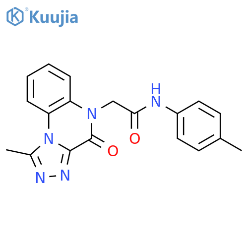 2-{1-methyl-4-oxo-4H,5H-[1,2,4]triazolo[4,3-a]quinoxalin-5-yl}-N-(4-methylphenyl)acetamide structure