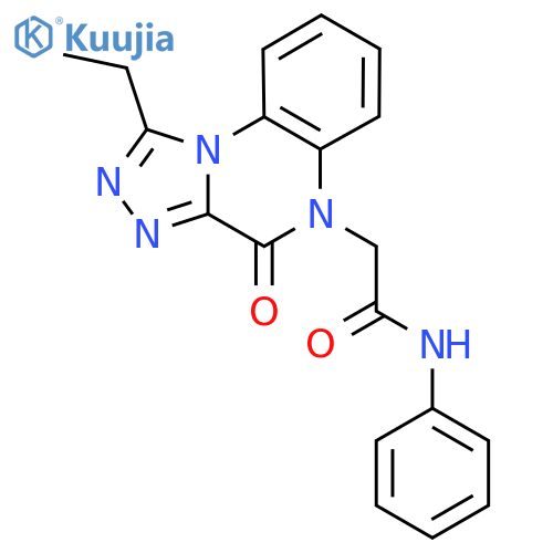 2-{1-ethyl-4-oxo-4H,5H-[1,2,4]triazolo[4,3-a]quinoxalin-5-yl}-N-phenylacetamide structure