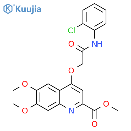 methyl 4-{[(2-chlorophenyl)carbamoyl]methoxy}-6,7-dimethoxyquinoline-2-carboxylate structure
