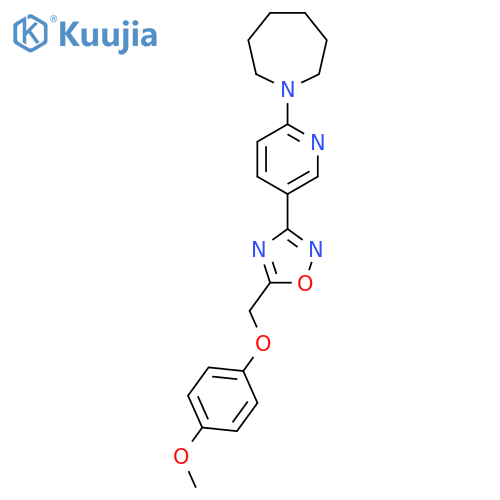 1-(5-{5-[(4-methoxyphenoxy)methyl]-1,2,4-oxadiazol-3-yl}pyridin-2-yl)azepane structure