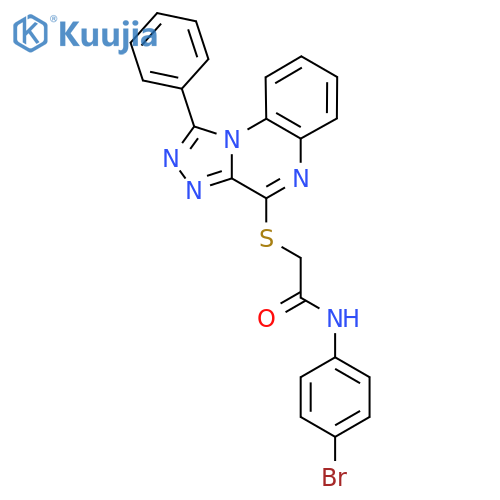 N-(4-bromophenyl)-2-({1-phenyl-[1,2,4]triazolo[4,3-a]quinoxalin-4-yl}sulfanyl)acetamide structure