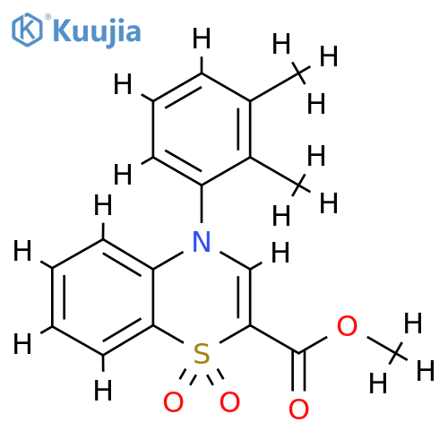 methyl 4-(2,3-dimethylphenyl)-1,1-dioxo-4H-1lambda6,4-benzothiazine-2-carboxylate structure