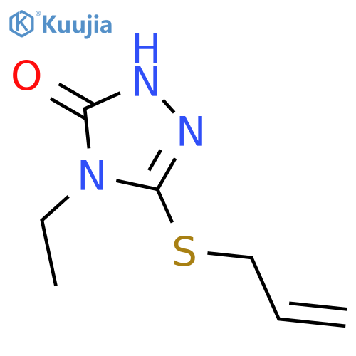 3H-1,2,4-Triazol-3-one, 4-ethyl-2,4-dihydro-5-(2-propenylthio)- structure