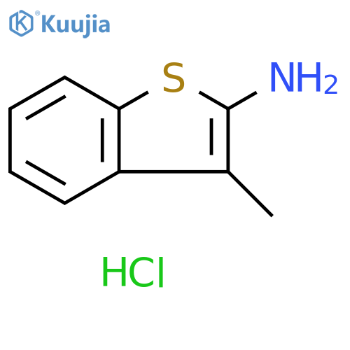 3-methyl-1-benzothiophen-2-amine hydrochloride structure
