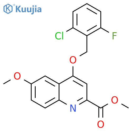 methyl 4-[(2-chloro-6-fluorophenyl)methoxy]-6-methoxyquinoline-2-carboxylate structure