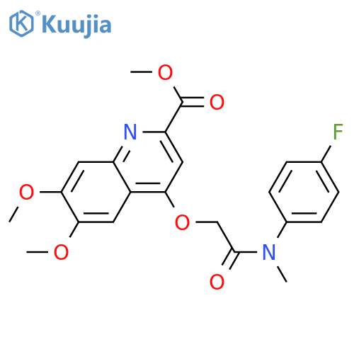 methyl 4-({[(4-fluorophenyl)methyl]carbamoyl}methoxy)-6,7-dimethoxyquinoline-2-carboxylate structure