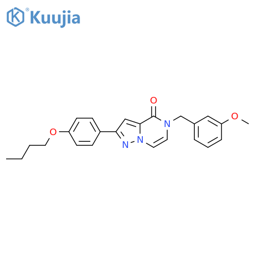 2-(4-butoxyphenyl)-5-[(3-methoxyphenyl)methyl]-4H,5H-pyrazolo[1,5-a]pyrazin-4-one structure