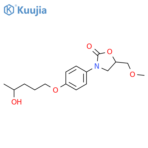 2-Oxazolidinone, 3-[4-[(4-hydroxypentyl)oxy]phenyl]-5-(methoxymethyl)- structure