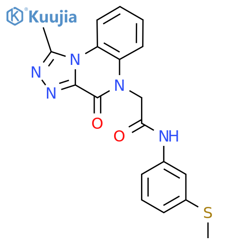 2-{1-methyl-4-oxo-4H,5H-[1,2,4]triazolo[4,3-a]quinoxalin-5-yl}-N-[3-(methylsulfanyl)phenyl]acetamide structure