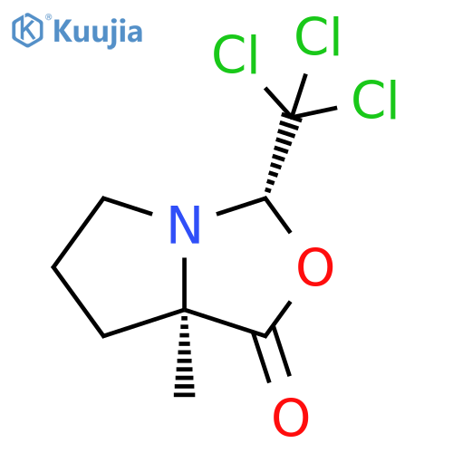 (3S,7aR)-3-(trichloromethyl)tetrahydro-1H,3H-pyrrolo[1,2-c]oxazol-1-one structure
