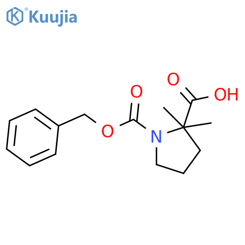 (R)-1-benzyl 2-methyl 2-methylpyrrolidine-1,2-dicarboxylate structure