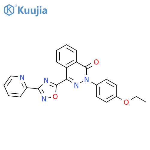 2-(4-ethoxyphenyl)-4-[3-(pyridin-2-yl)-1,2,4-oxadiazol-5-yl]-1,2-dihydrophthalazin-1-one structure