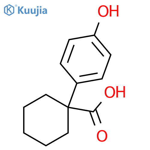 1-(4-hydroxyphenyl)cyclohexane-1-carboxylic acid structure