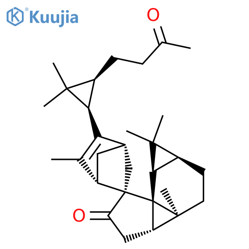 Spiro[bicyclo[2.2.1]hept-5-ene-2,2'(3'H)-cyclopenta[2,3]cyclopropa[1,2-a]cyclopropa[c]benzen]-3'-one, 5-[(1R,3S)-2,2-dimethyl-3-(3-oxobutyl)cyclopropyl]-1',1'a,4',4'a,4'b,5',6',6'a-octahydro-1',1',4'b,6-tetramethyl-, (1S,1'aR,1'bR,2S,4S,4'aS,4'bS,6'aS)- structure
