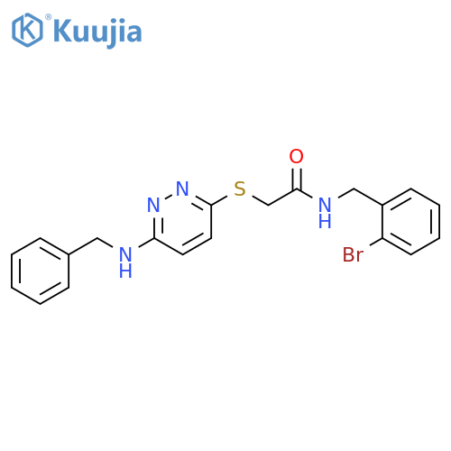 2-{[6-(benzylamino)pyridazin-3-yl]sulfanyl}-N-[(2-bromophenyl)methyl]acetamide structure