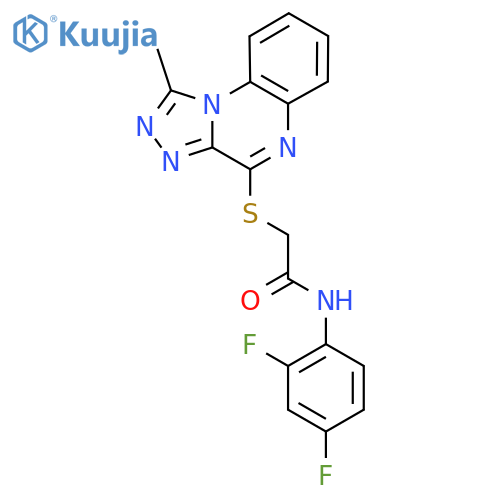 N-(2,4-difluorophenyl)-2-({1-methyl-[1,2,4]triazolo[4,3-a]quinoxalin-4-yl}sulfanyl)acetamide structure