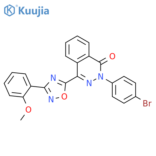 2-(4-bromophenyl)-4-[3-(2-methoxyphenyl)-1,2,4-oxadiazol-5-yl]-1,2-dihydrophthalazin-1-one structure