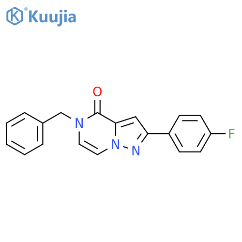 5-benzyl-2-(4-fluorophenyl)-4H,5H-pyrazolo[1,5-a]pyrazin-4-one structure