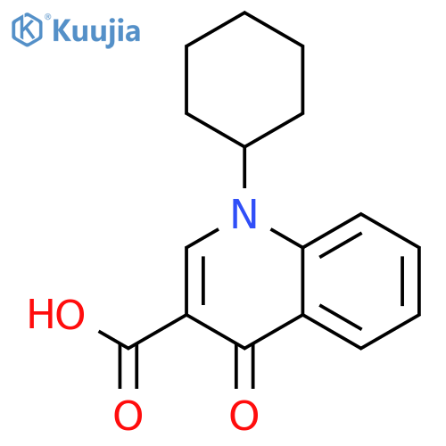 1-Cyclohexyl-4-oxo-1,4-dihydroquinoline-3-carboxylic acid structure