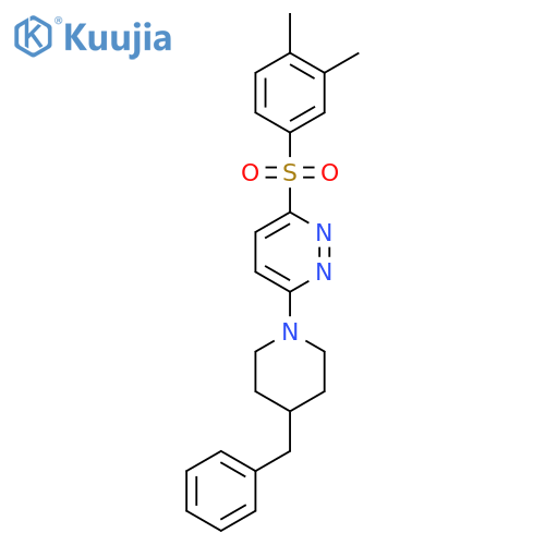 3-(4-benzylpiperidin-1-yl)-6-(3,4-dimethylbenzenesulfonyl)pyridazine structure