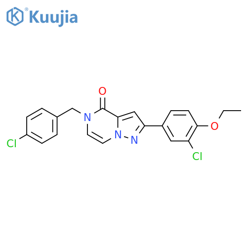 2-(3-chloro-4-ethoxyphenyl)-5-[(4-chlorophenyl)methyl]-4H,5H-pyrazolo[1,5-a]pyrazin-4-one structure