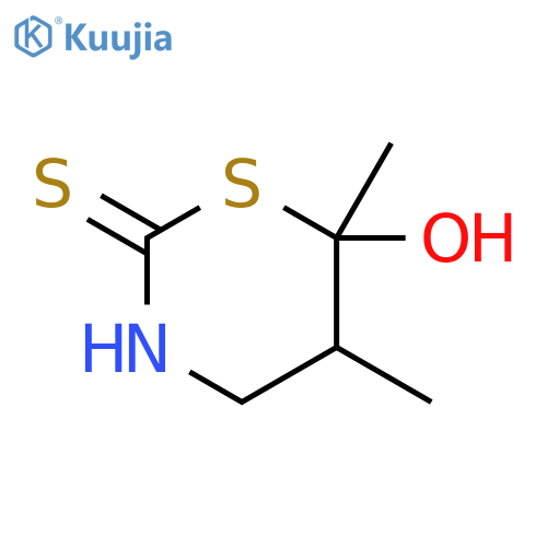 6-Hydroxy-5,6-dimethyl-1,3-thiazinane-2-thione structure