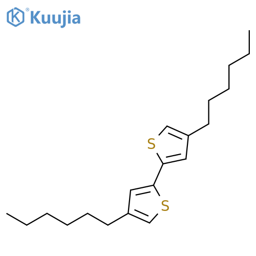 4-hexyl-2-(4-hexylthiophen-2-yl)thiophene structure