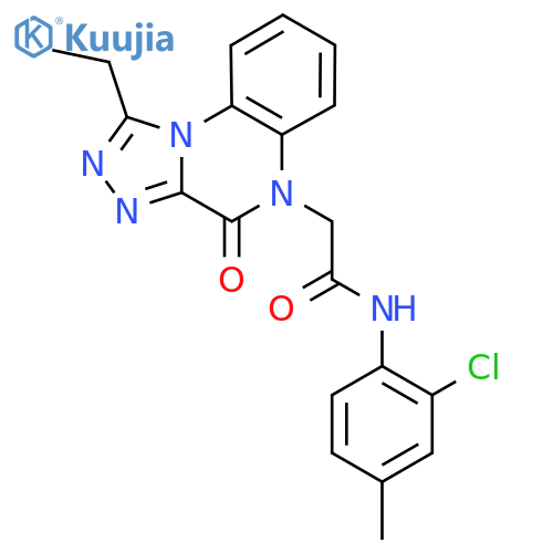 N-(2-chloro-4-methylphenyl)-2-{1-ethyl-4-oxo-4H,5H-1,2,4triazolo4,3-aquinoxalin-5-yl}acetamide structure