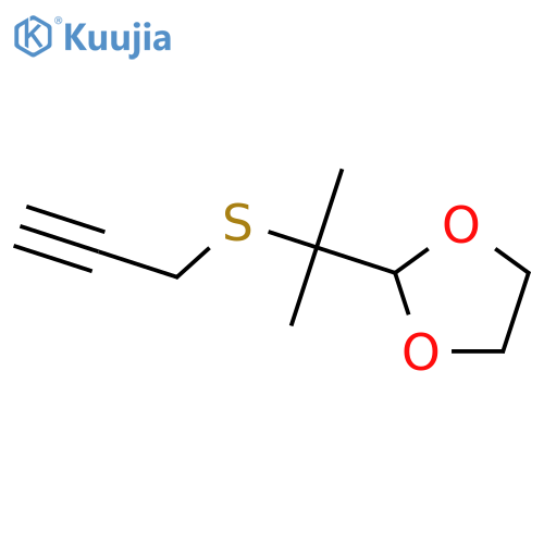 1,3-Dioxolane, 2-[1-methyl-1-(2-propynylthio)ethyl]- structure