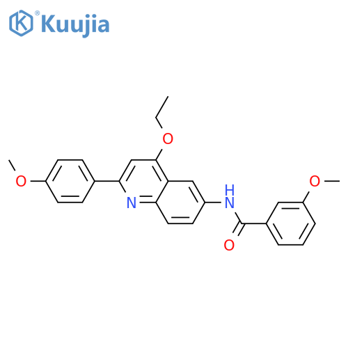 N-[4-ethoxy-2-(4-methoxyphenyl)quinolin-6-yl]-3-methoxybenzamide structure