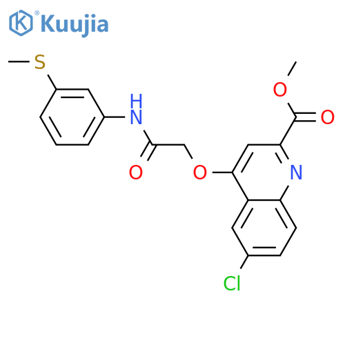 methyl 6-chloro-4-({[3-(methylsulfanyl)phenyl]carbamoyl}methoxy)quinoline-2-carboxylate structure