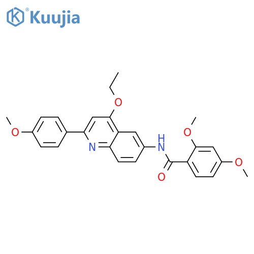 N-[4-ethoxy-2-(4-methoxyphenyl)quinolin-6-yl]-2,4-dimethoxybenzamide structure