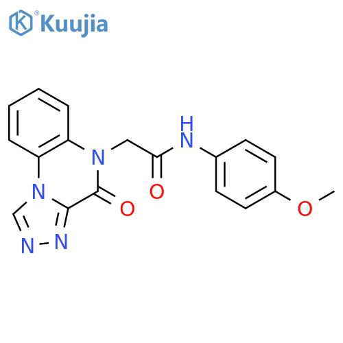 N-(4-methoxyphenyl)-2-{4-oxo-4H,5H-[1,2,4]triazolo[4,3-a]quinoxalin-5-yl}acetamide structure