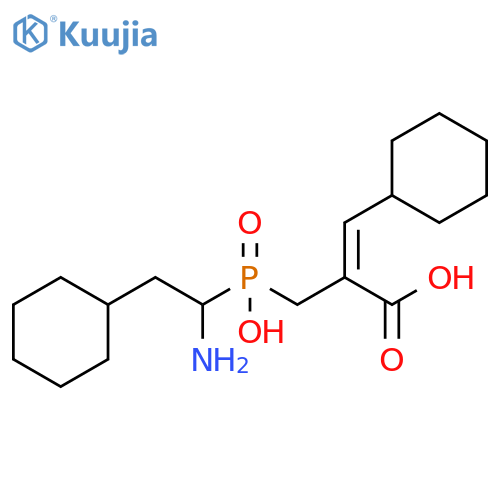 2-Propenoic acid,2-[[(1-amino-2-cyclohexylethyl)hydroxyphosphinyl]methyl]-3-cyclohexyl-,(2E)- structure