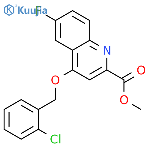 methyl 4-[(2-chlorophenyl)methoxy]-6-fluoroquinoline-2-carboxylate structure