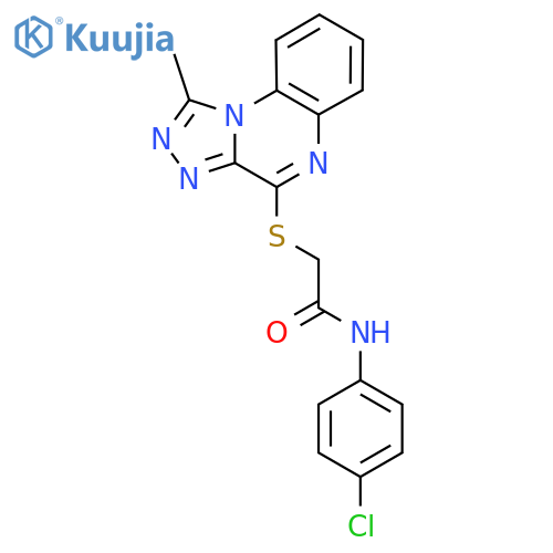N-(4-chlorophenyl)-2-({1-methyl-[1,2,4]triazolo[4,3-a]quinoxalin-4-yl}sulfanyl)acetamide structure