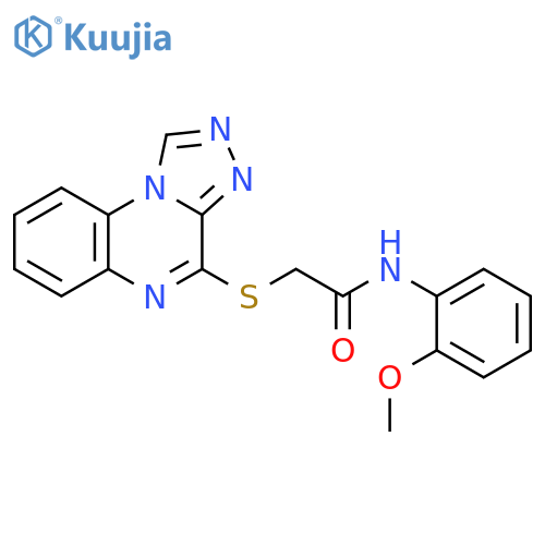 N-(2-methoxyphenyl)-2-{[1,2,4]triazolo[4,3-a]quinoxalin-4-ylsulfanyl}acetamide structure