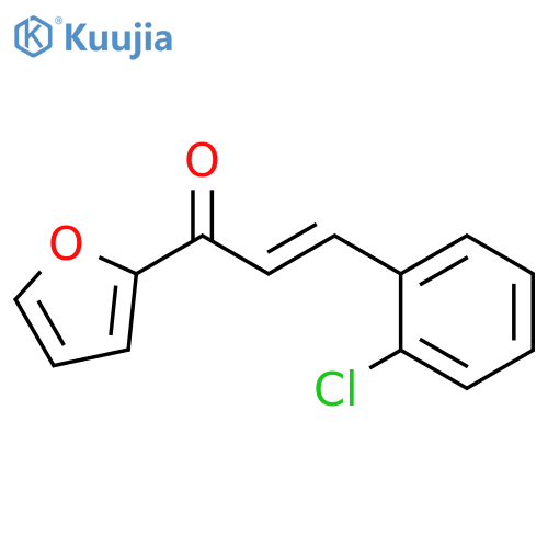 (2E)-3-(2-chlorophenyl)-1-(furan-2-yl)prop-2-en-1-one structure